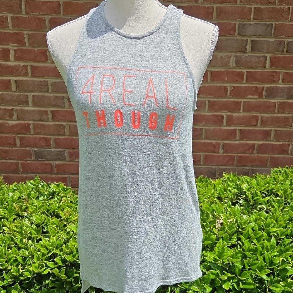 Decree Gray and Coral Racerback Tank Size Small